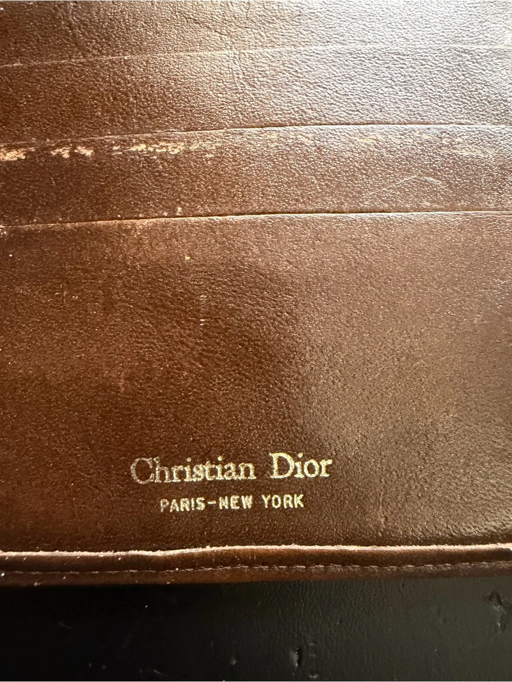 Vintage Christian Dior Trotter Oblique Canvas & Leather Kiss-Lock Compact Wallet